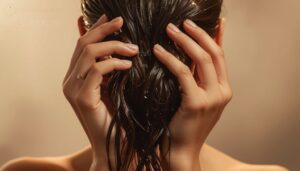 scrunch out excess water