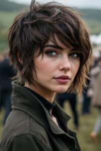 short wolf cut (pixie length)