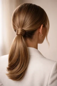 the classic sleek low ponytail