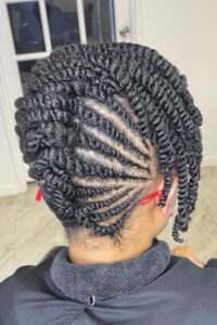 two strand twist updo