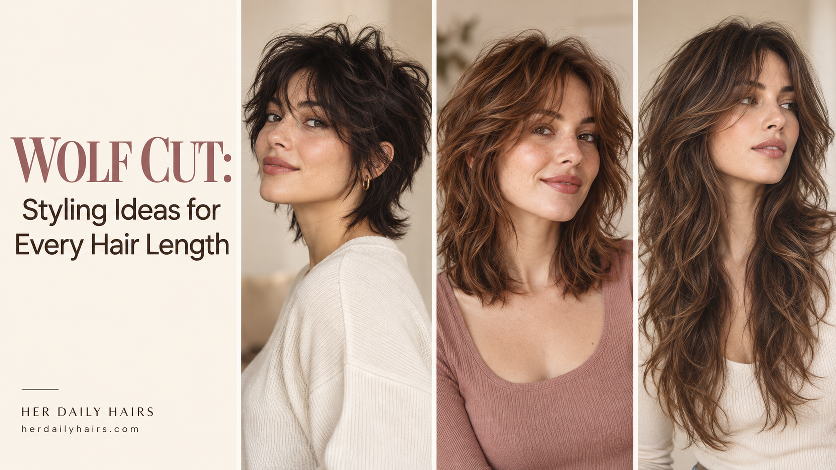 wolf cut styling ideas for every hair length