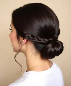 braided low bun