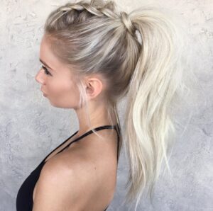 braided side ponytail