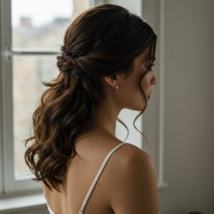 effortless half up style