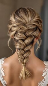 fishtail braid updo