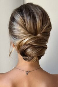 low, twisted updo