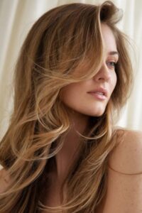 soft, side swept waves