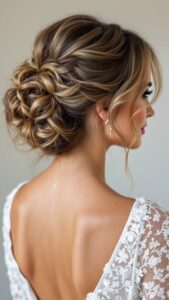voluminous updo with pinned curls